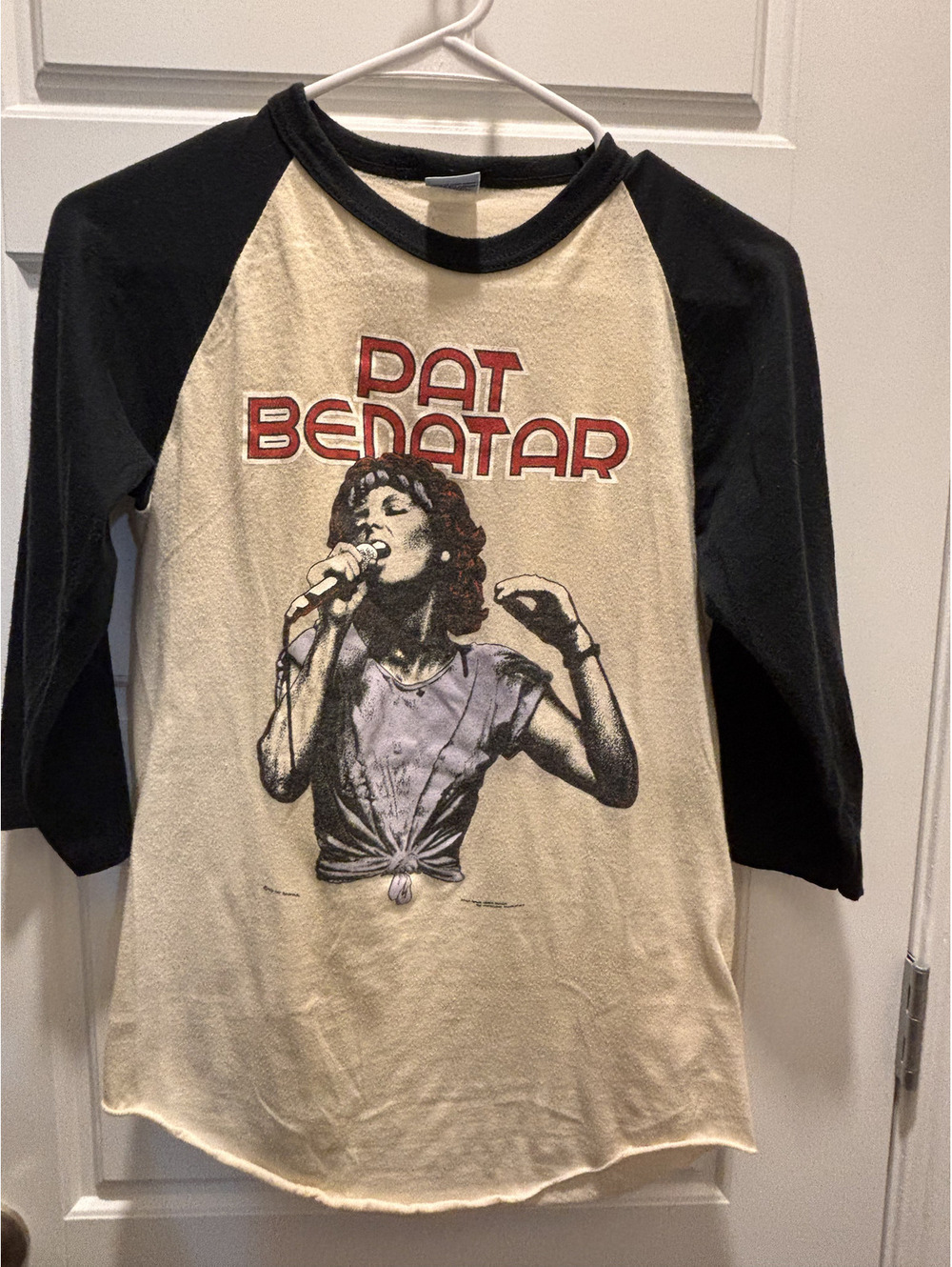 Vintage 1980 Pat Benatar Raglan Concert T Shirt Made in USA The Knits Medium